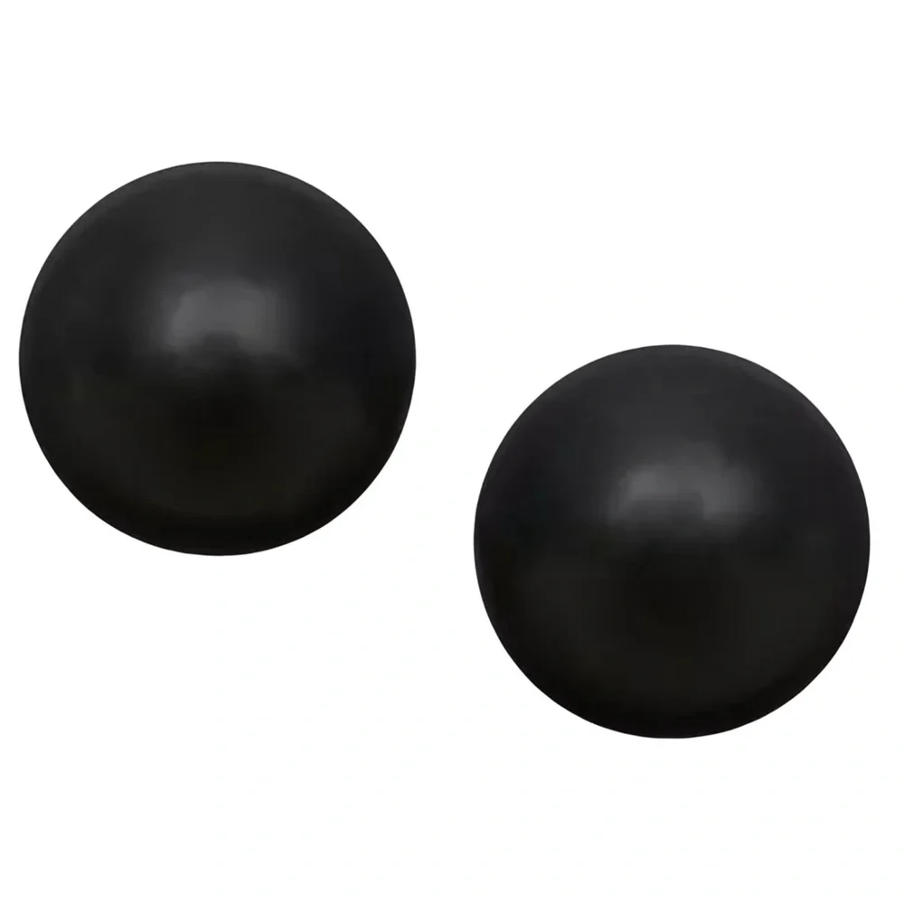 VINTAGE • Ahbra Cale Black Button Earrings